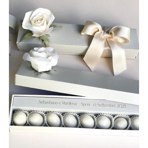 Box Portaconfetti Matrimonio con Rosa