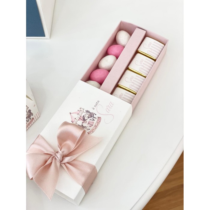 Scatola portaconfetti nascita tema carillon