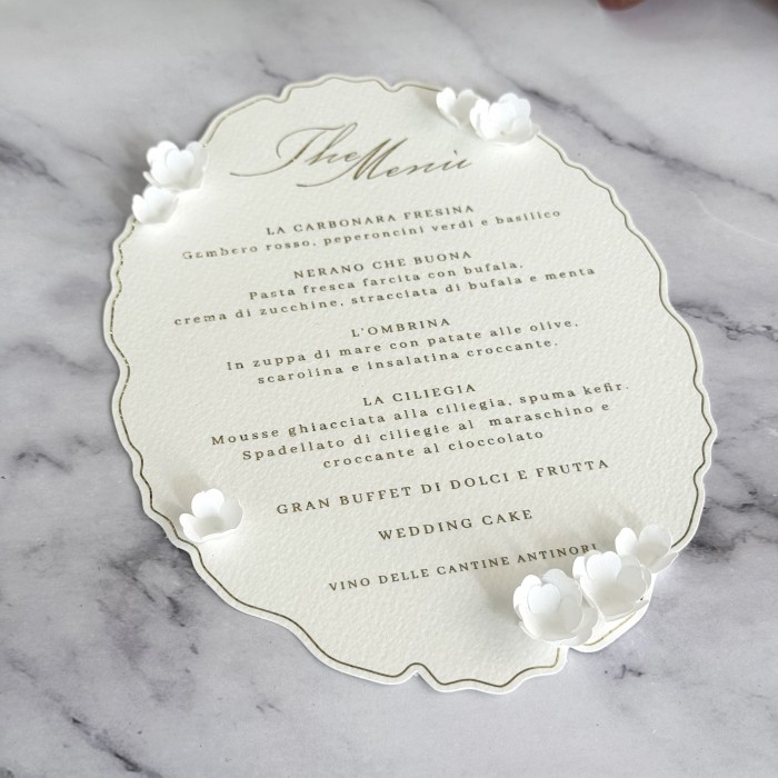 menu matrimonio