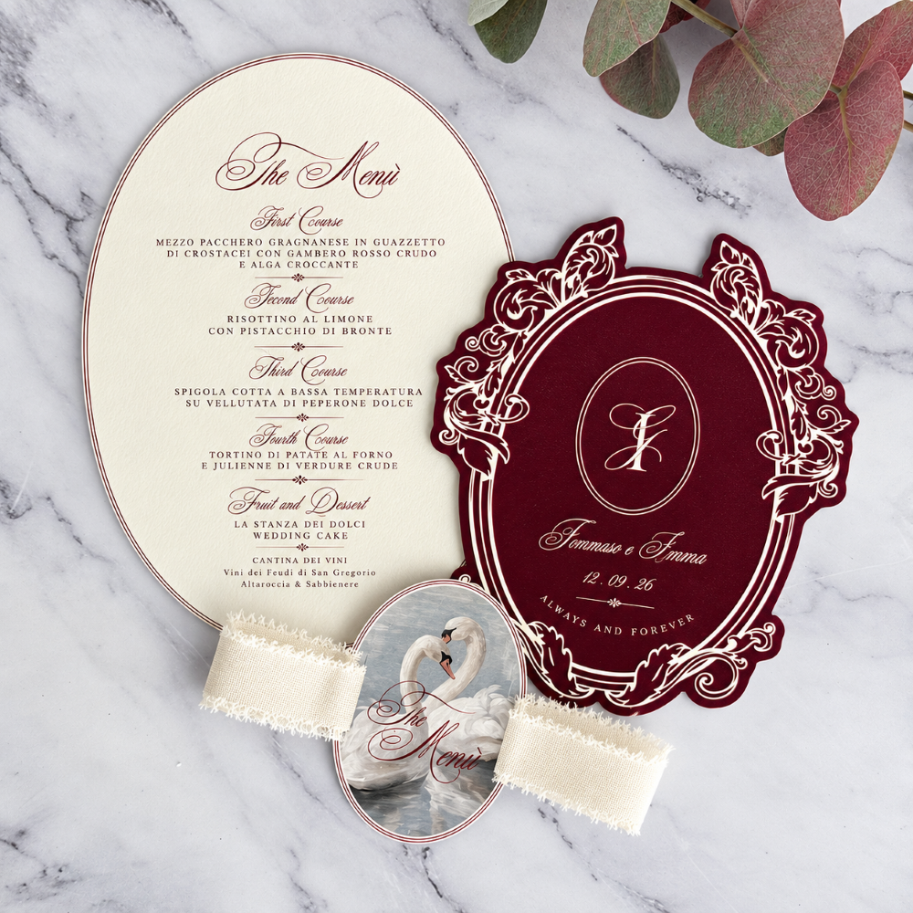 menu wedding cigno