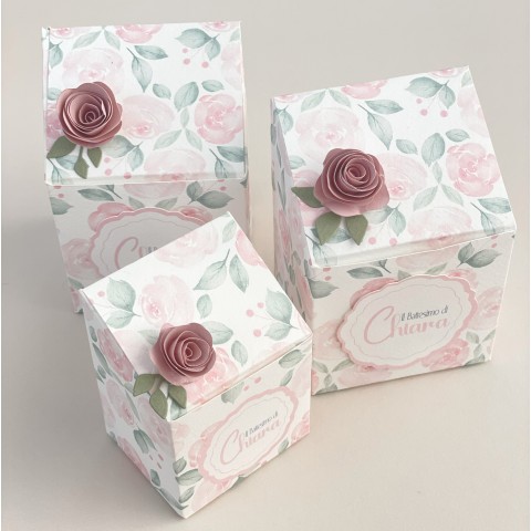 BabyCube Box Butterfly - Scatolina nascita elegante con stelle dorate 2