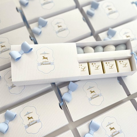 Scatola portaconfetti nascita tema carillon