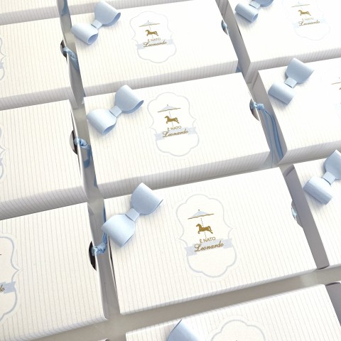 Scatola portaconfetti nascita tema carillon 2