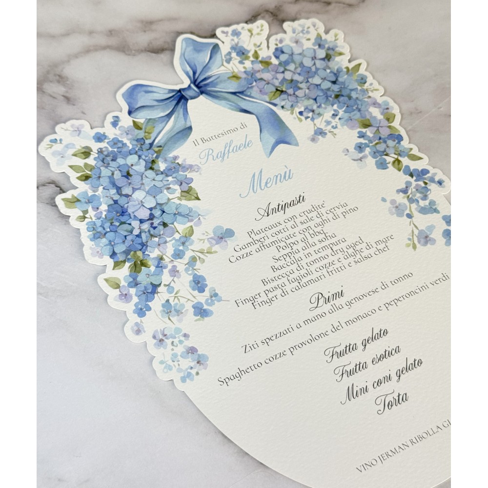 Menu Blu di Ortensia