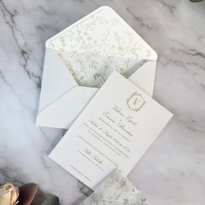 Partecipazione Matrimonio Green Chic - Modello Dior