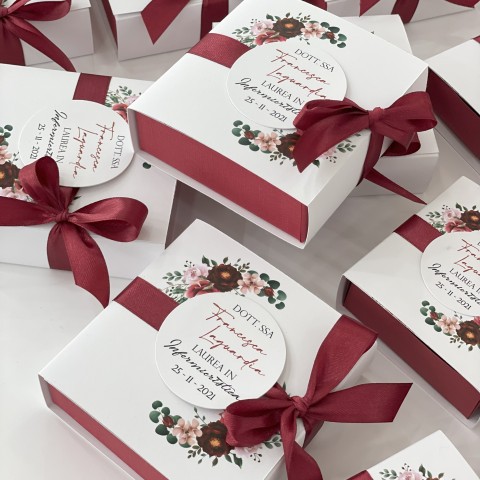 Scatola Abbraccio Big Laurea Red Flower 2