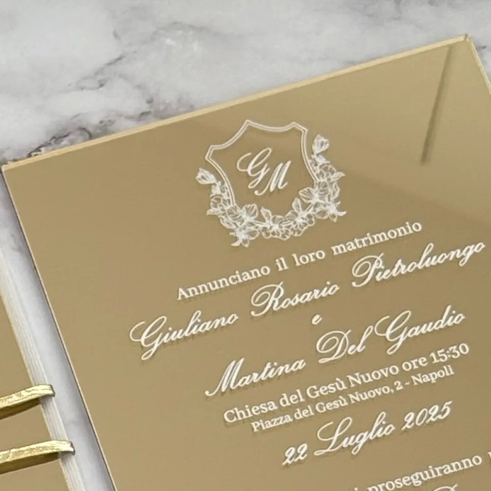 Partecipazione di Nozze Modello Jessica Iside Creazioni , dettaglio stampa