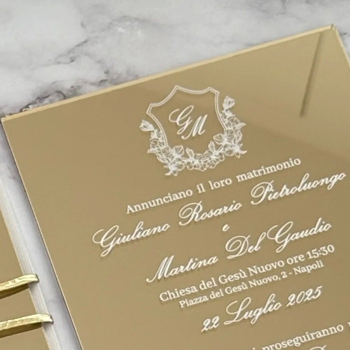 Partecipazione di Nozze Modello Jessica Iside Creazioni , dettaglio stampa