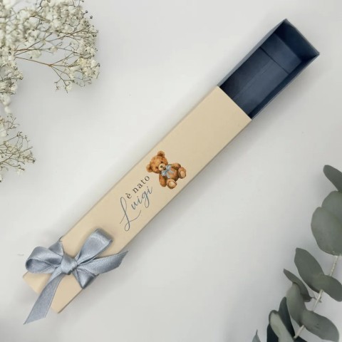 Scatolina Sottile Orsetto Luigi | Portaconfetti Nascita 2